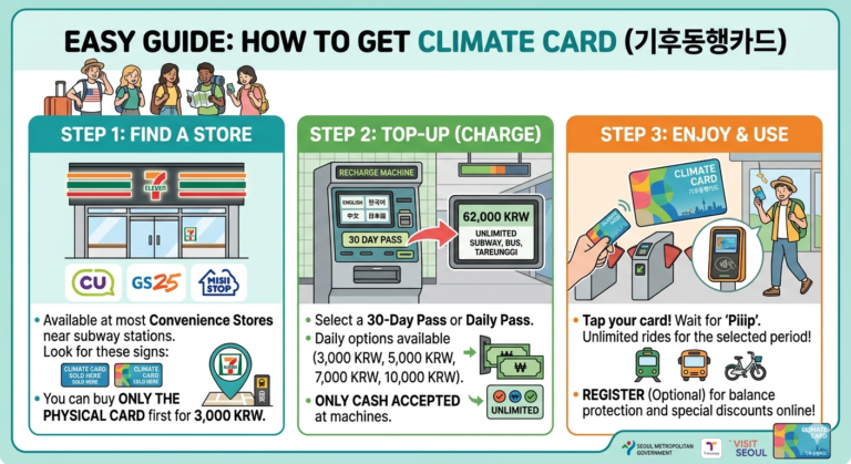 The Ultimate Guide to Seoul’s Climate Card: Unlimited Transit for Tourists