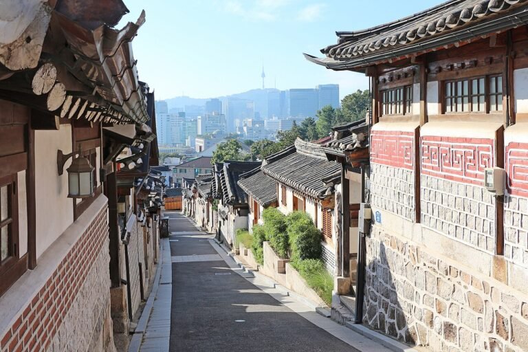 Bukchon Hanok Village in Seoul, a popular K-Drama filming location with traditional hanok houses