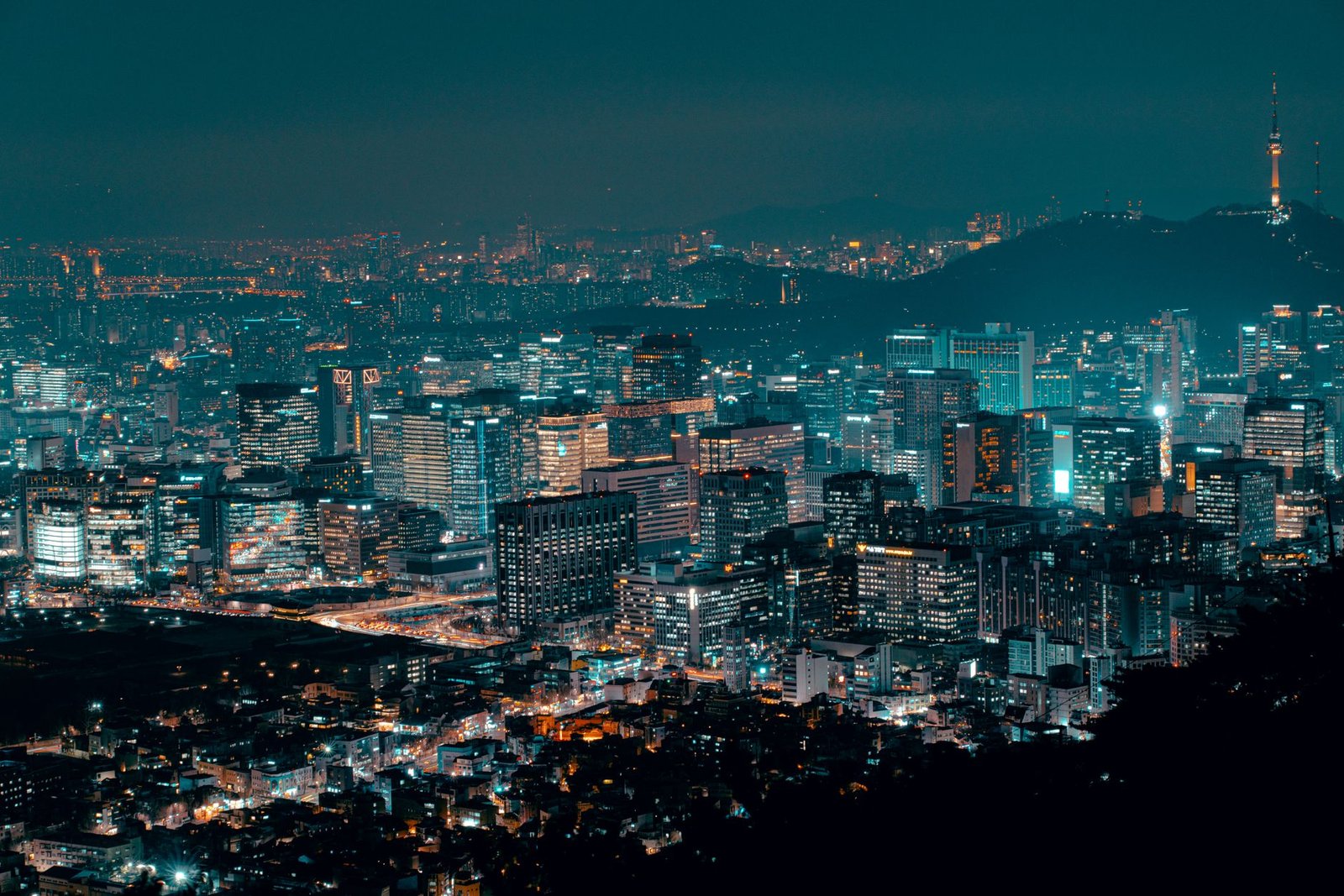 K-Pop Demon Hunters locations in Seoul - N Seoul Tower and the city skyline at night