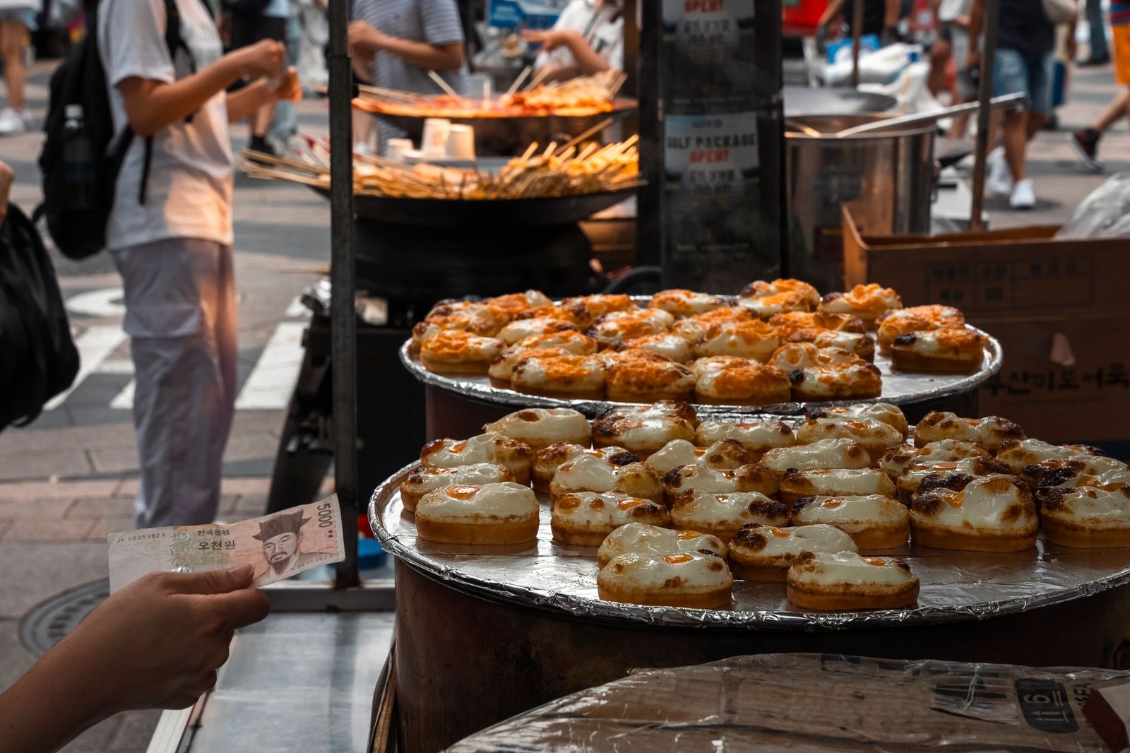 Mangwon market Seoul food guide featuring colourful local stalls and street snacks