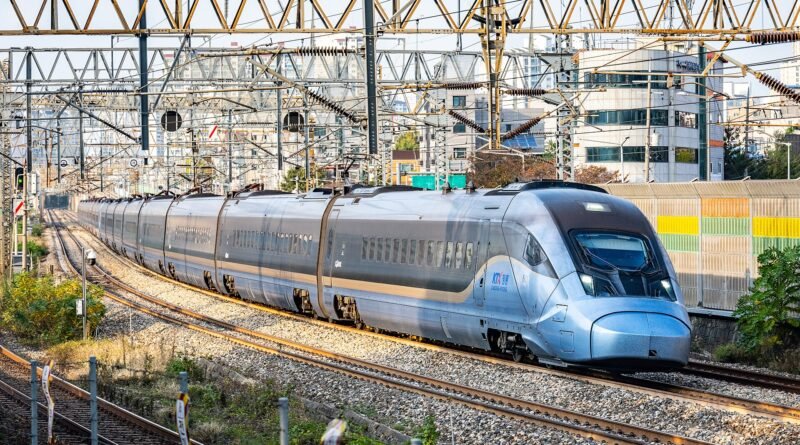 Book KTX in 2026 - KTX-Cheongryong high-speed train running near Guro, Seoul