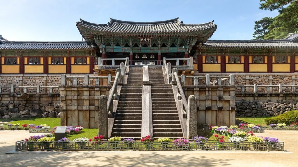 Bulguksa Temple's entrance stairs in Gyeongju