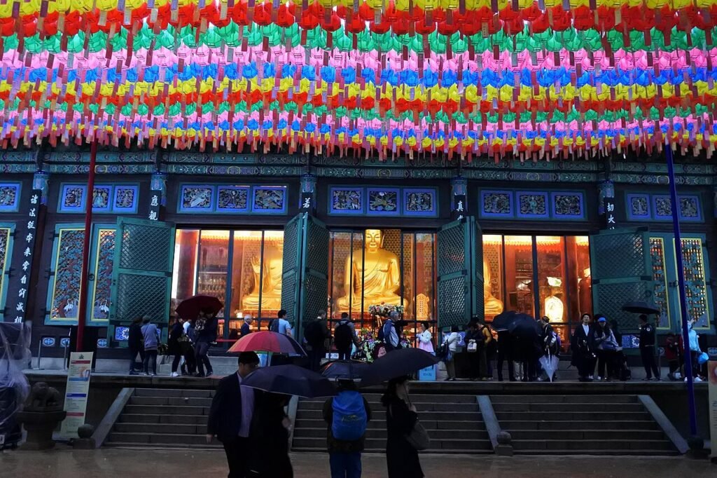Lotus lanterns at Jogyesa Temple in Seoul for Buddha's Birthday