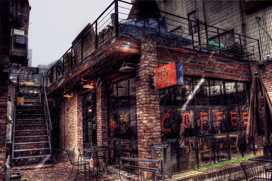 A Korean café interior in Seoul