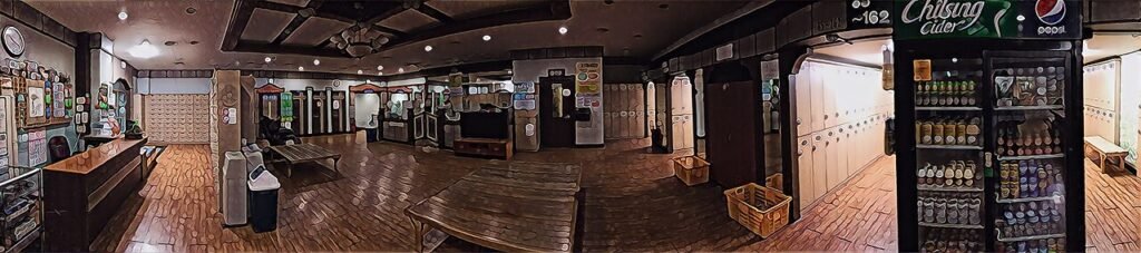 Inside a Korean jjimjilbang