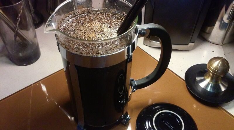 Glass of iced cold brew coffee