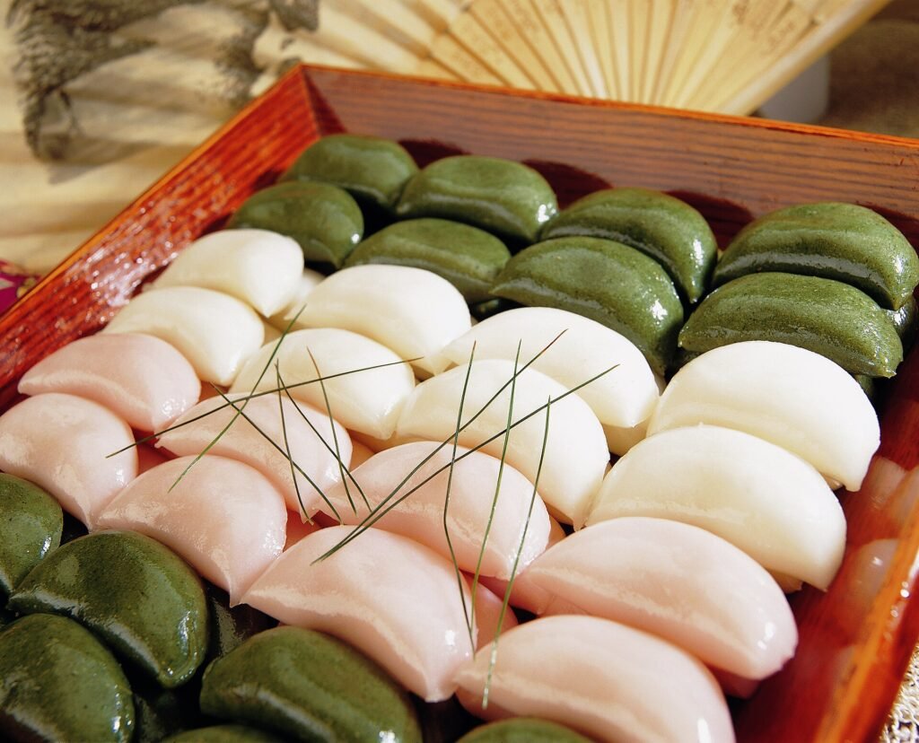 Songpyeon rice cakes made for Chuseok